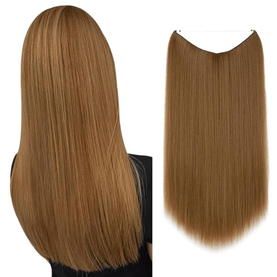 golden auburn halo hair extensions
