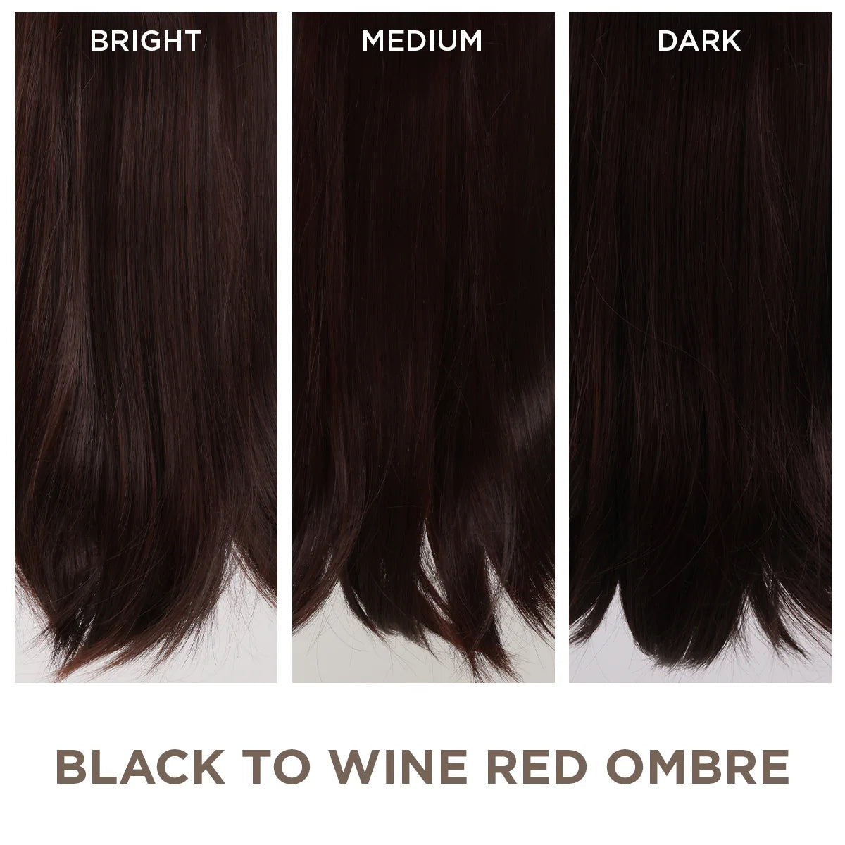 Black to Wine Red Ombre