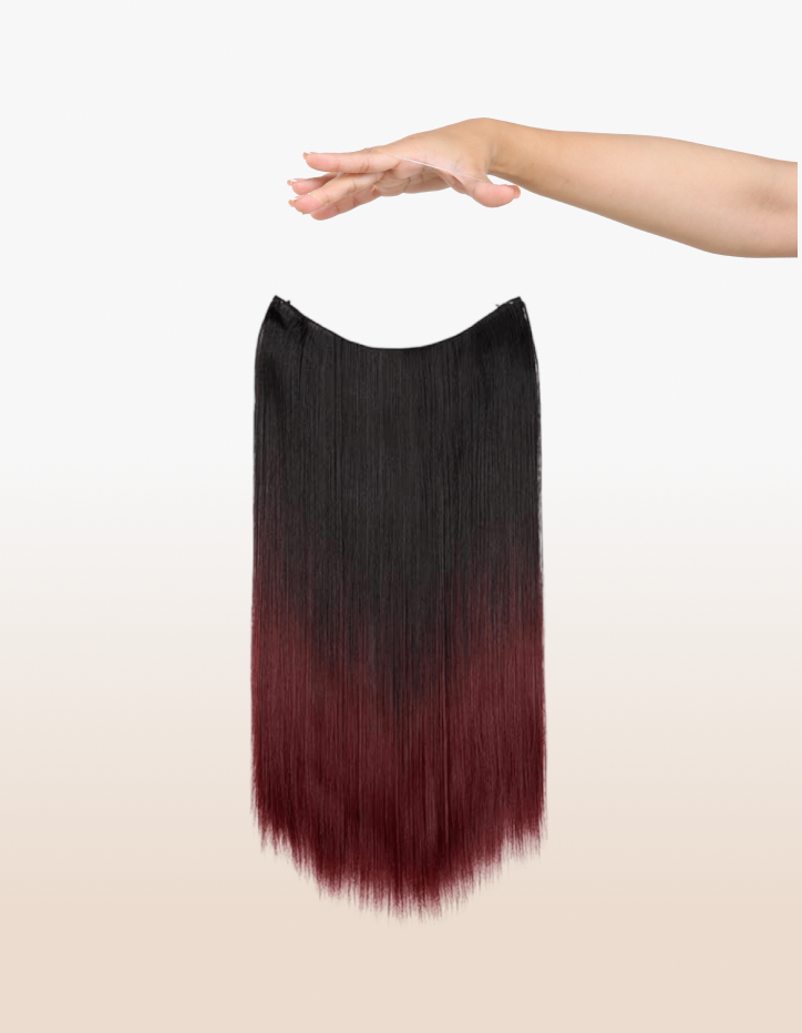 Black to Wine Red Ombre
