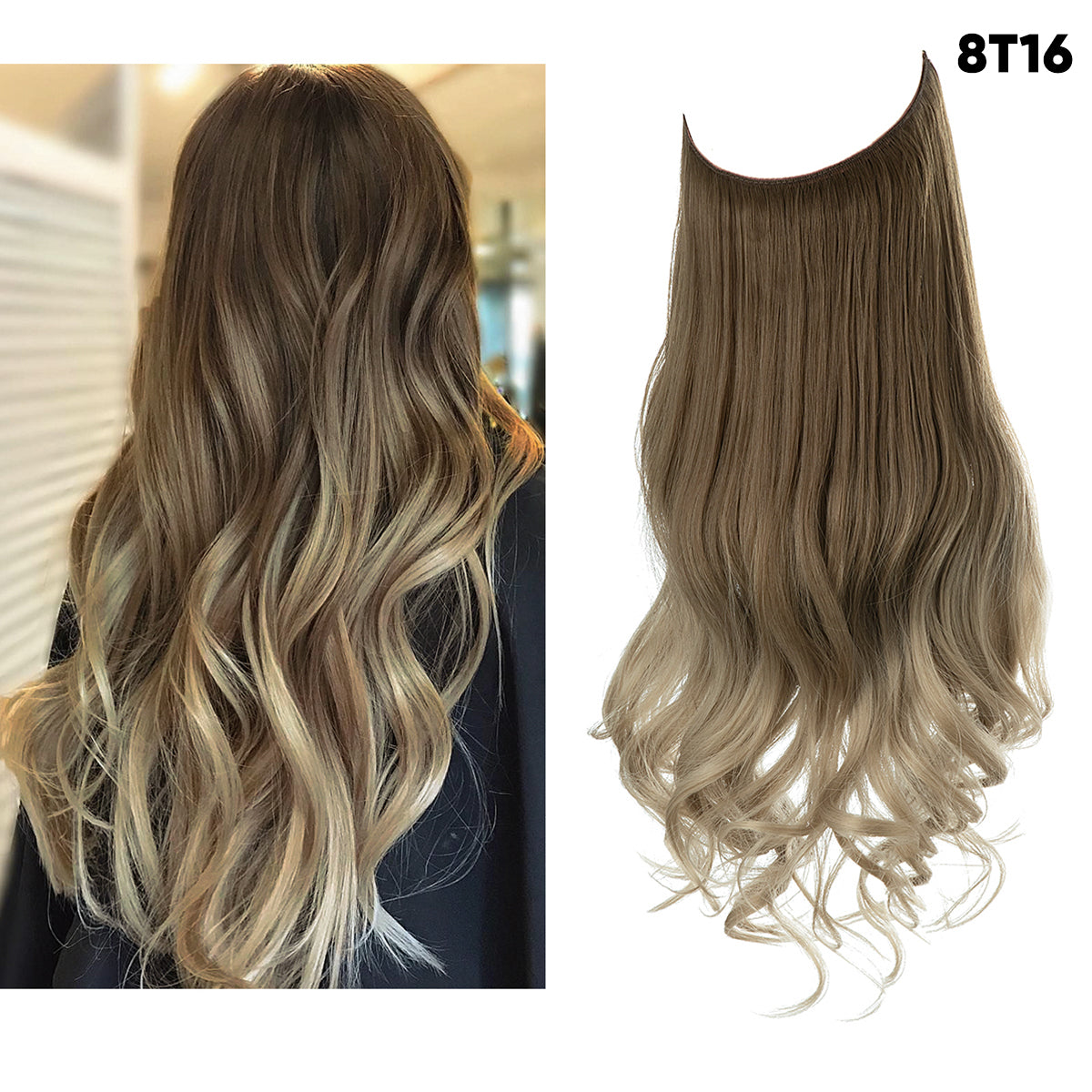 Brown to Ash Blonde 14 Inch