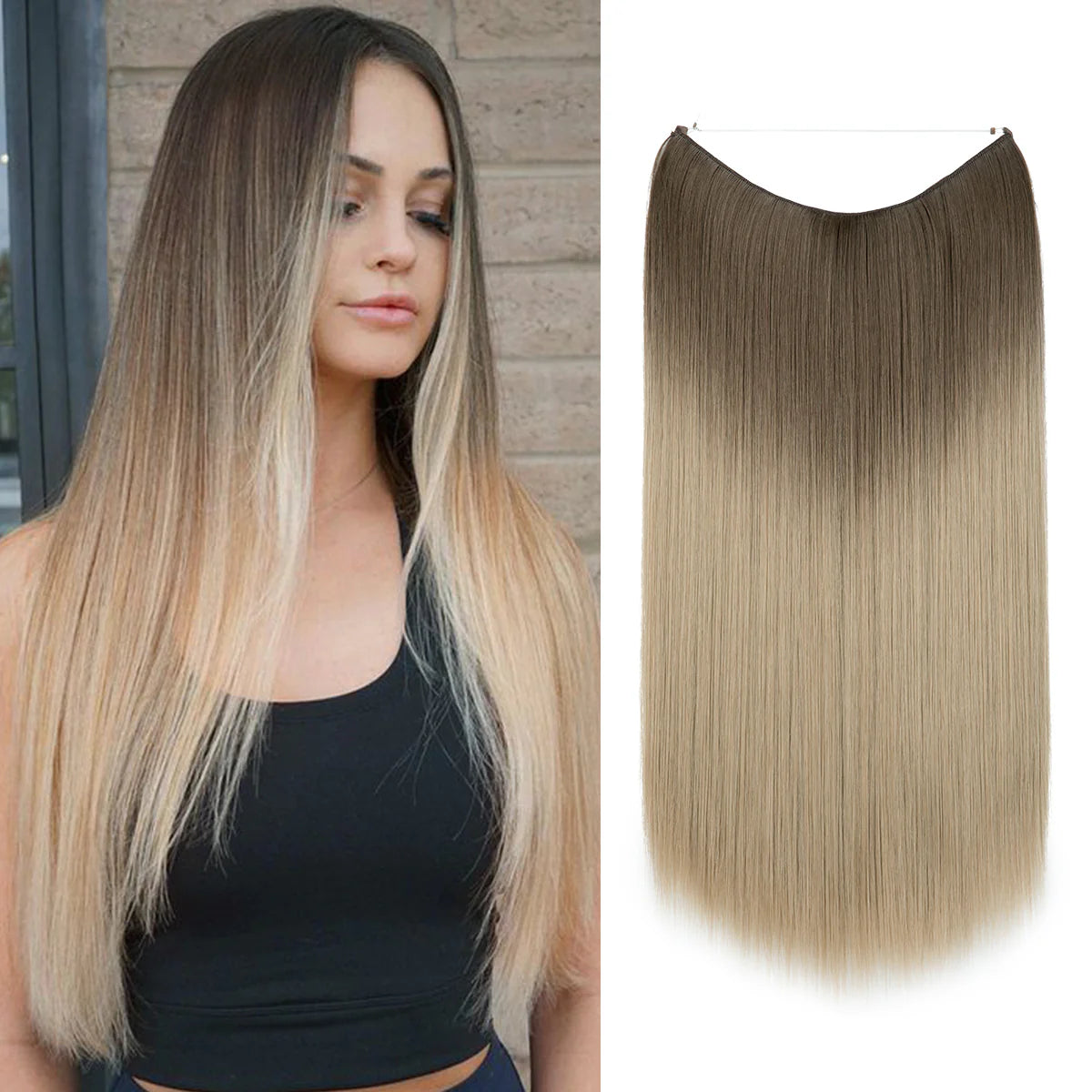 Brown to Ash Blonde Straight (16 Inch)