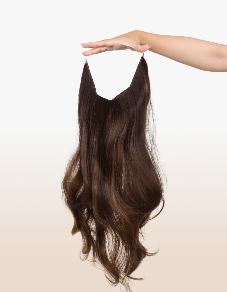 Dark brown with blonde highlights