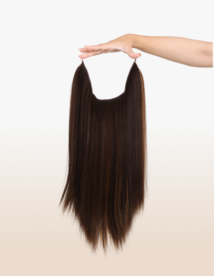 Dark brown with blonde highlights